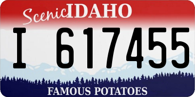 ID license plate I617455