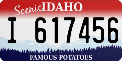 ID license plate I617456