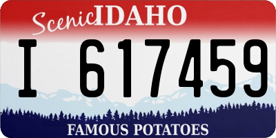 ID license plate I617459