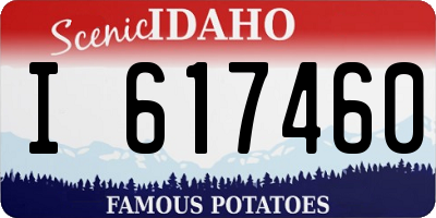 ID license plate I617460