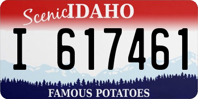 ID license plate I617461