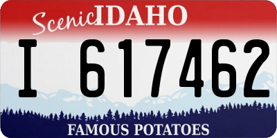 ID license plate I617462