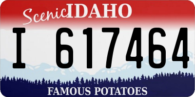 ID license plate I617464