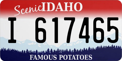 ID license plate I617465