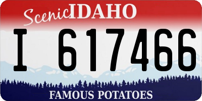ID license plate I617466