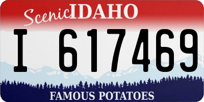 ID license plate I617469