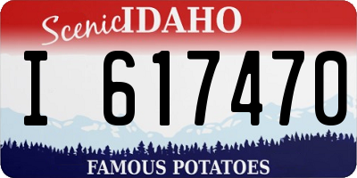 ID license plate I617470