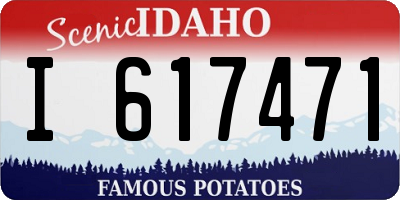 ID license plate I617471