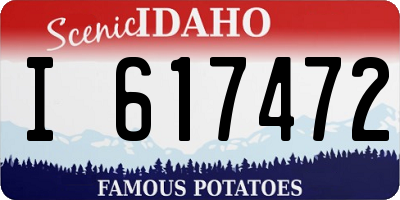 ID license plate I617472