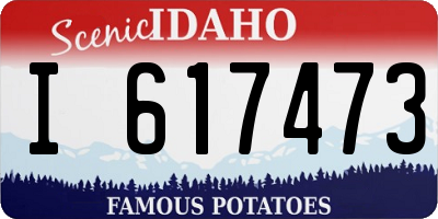 ID license plate I617473