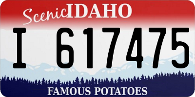 ID license plate I617475