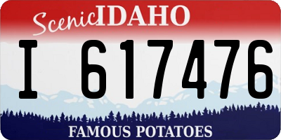 ID license plate I617476