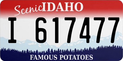 ID license plate I617477