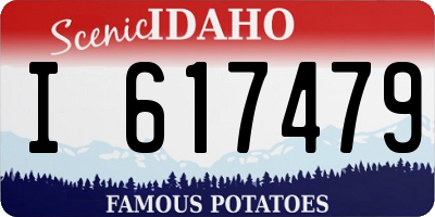 ID license plate I617479