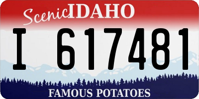 ID license plate I617481