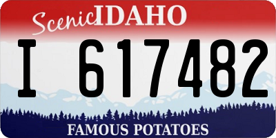 ID license plate I617482