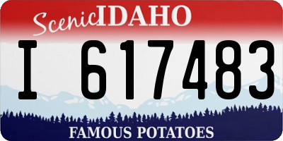 ID license plate I617483