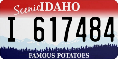 ID license plate I617484
