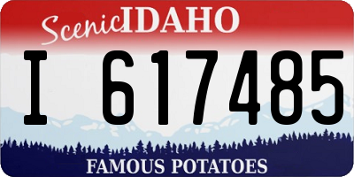ID license plate I617485