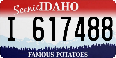 ID license plate I617488