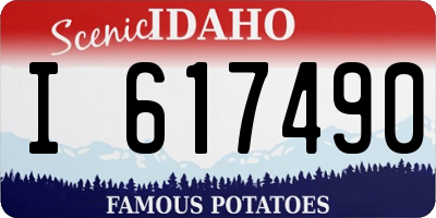 ID license plate I617490