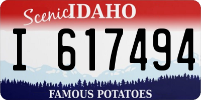 ID license plate I617494