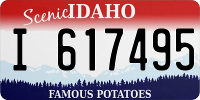 ID license plate I617495