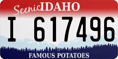 ID license plate I617496