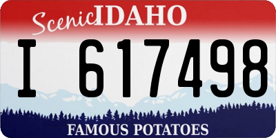 ID license plate I617498