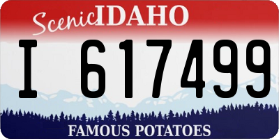 ID license plate I617499