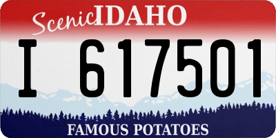 ID license plate I617501
