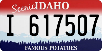 ID license plate I617507
