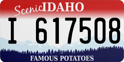 ID license plate I617508
