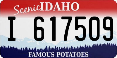 ID license plate I617509