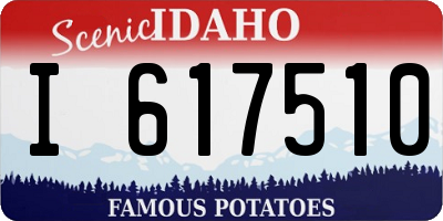 ID license plate I617510