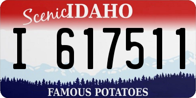 ID license plate I617511