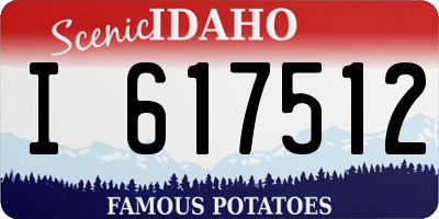 ID license plate I617512