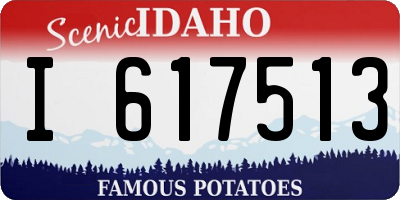 ID license plate I617513