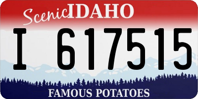 ID license plate I617515
