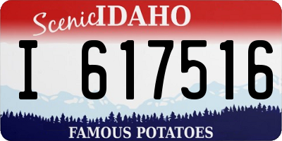 ID license plate I617516