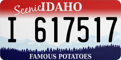 ID license plate I617517