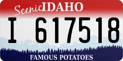 ID license plate I617518