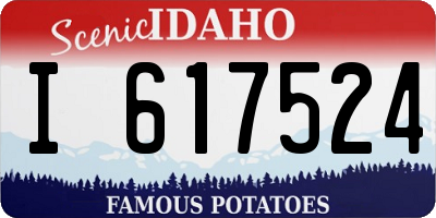 ID license plate I617524