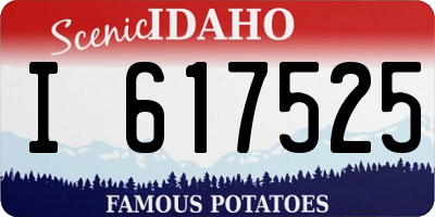 ID license plate I617525
