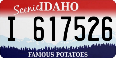 ID license plate I617526