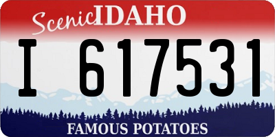 ID license plate I617531