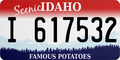 ID license plate I617532