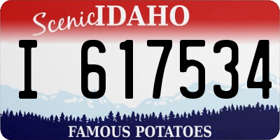 ID license plate I617534