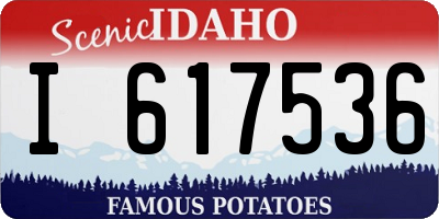 ID license plate I617536