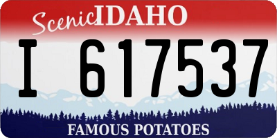 ID license plate I617537